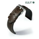 Eulit Hybrid Silikon-Leder Uhrenarmband Modell Eutec-Belize mocca 22 mm