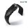 Eulit Hybrid Silikon-Leder Uhrenarmband Modell Eutec-Waterproof schwarz 22 mm