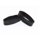 2 Alligator Leder Ersatzschlaufen für Uhrenarmband ELS-L Größe-L schwarz 18 mm