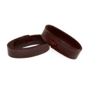 2 Leder Ersatzschlaufen für Uhrenarmband ELS-L Größe-L mocca 22 mm