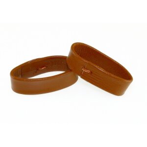 2 Leder Ersatzschlaufen für Uhrenarmband ELS-L Größe-L cognac 20 mm