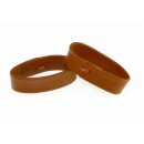 2 Leder Ersatzschlaufen für Uhrenarmband ELS-L Größe-L cognac 22 mm