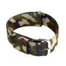 Nato-Nylon Durchzugs-Uhrenarmband Modell Elite-1 Tarnfarben 20 mm - Nato Strap