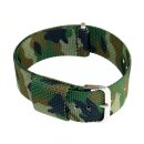 Nato-Nylon Durchzugs-Uhrenarmband Modell Elite-2 Tarnfarben 20 mm - Nato Strap