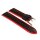 Silikon Carbon-Style Uhrenarmband Modell Hyper-Carbon schwarz-rot 24 mm