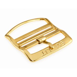 Eulit Dornschließe Perlon-Nylonband Edelstahl gold, Modell EPS-S gold 10 mm