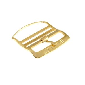 Eulit Dornschließe Perlon-Nylonband Edelstahl gold, Modell EPS-S gold 12 mm