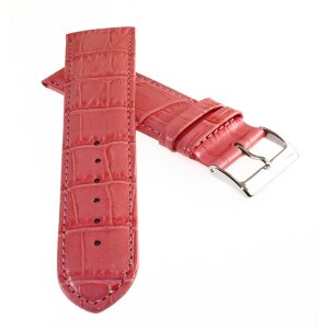 Feines Alligator Leder Uhrenarmband Modell Genf-71S NL rose-rosa 16 mm