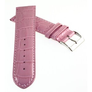 Feines Alligator Leder Uhrenarmband Modell Genf-71S NL confetto-rosa 16 mm