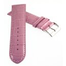 Feines Alligator Leder Uhrenarmband Modell Genf-71S NL confetto-rosa 18 mm