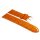 Feines Alligator Leder Uhrenarmband Modell Genf-71S XL-extralang aprikose-orange 18 mm