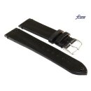Fluco Antik Rindleder Uhrenarmband Modell Troja schwarz 18 mm Handarbeit