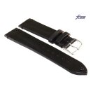 Fluco Antik Rindleder Uhrenarmband Modell Troja schwarz 22 mm Handarbeit