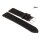 Fluco Antik Rindleder Uhrenarmband Modell Troja schwarz 22 mm Handarbeit