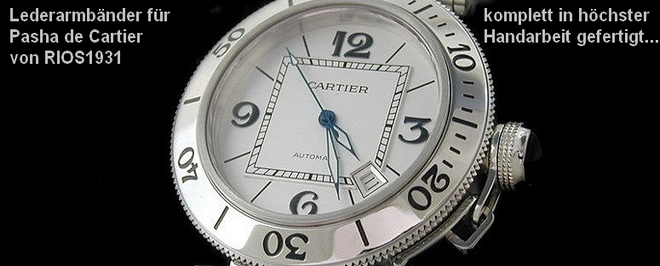 Ersatzbänder für verschiedene Cartier Uhren
