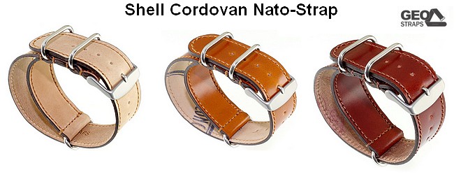 Shell Cordovan Nato-Straps von GEO-Straps
